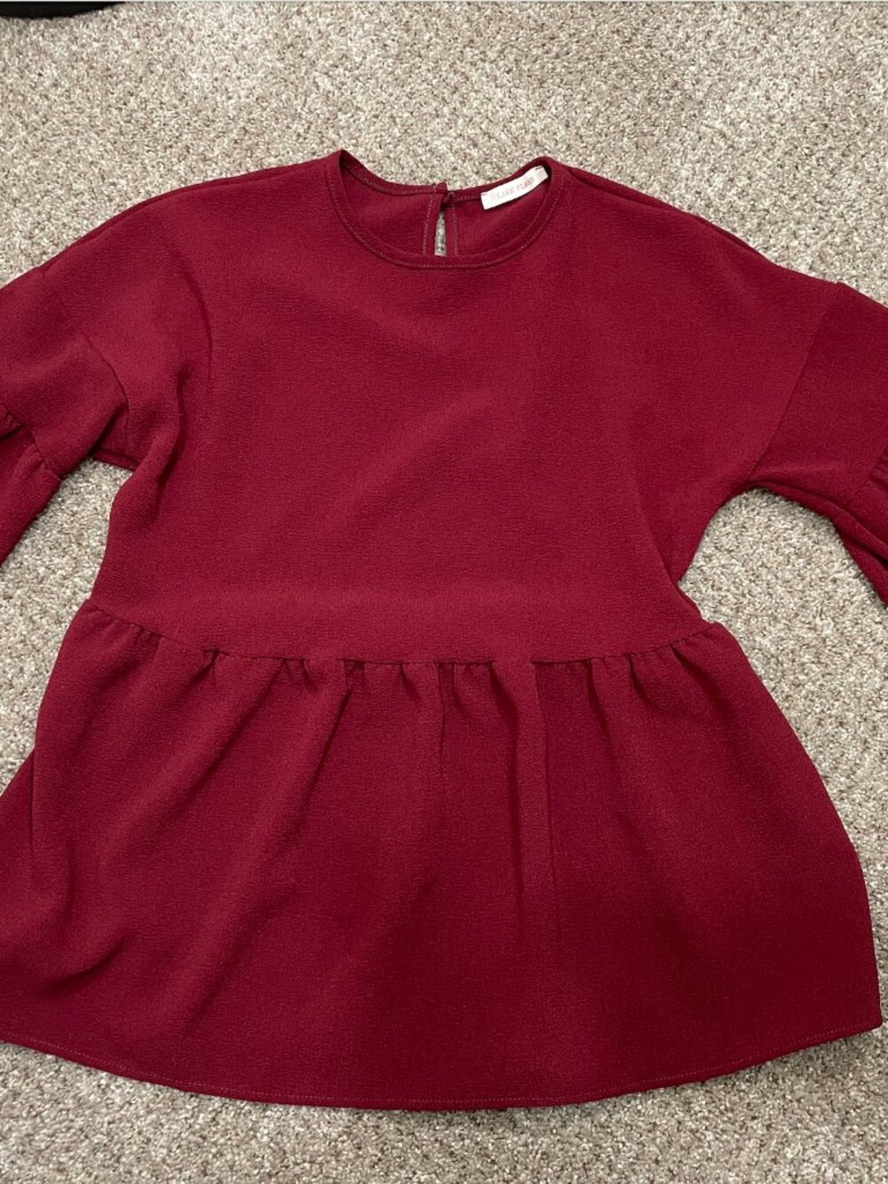 Lake Flower Burgundy Blouse